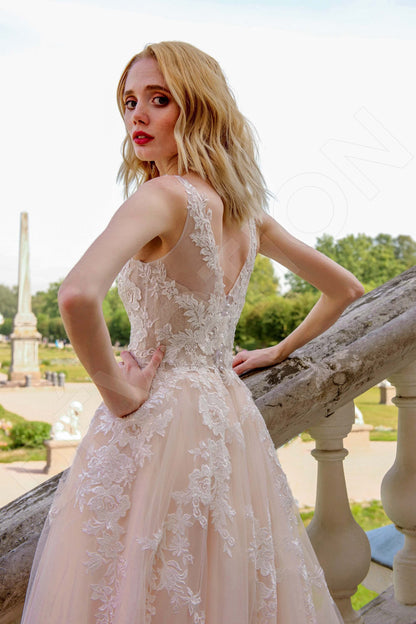 Rosalia Open back A-line Sleeveless Wedding Dress 4