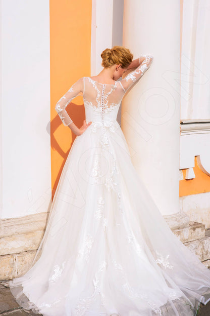 Octaviana Lace up back Princess/Ball Gown Long sleeve Wedding Dress 2
