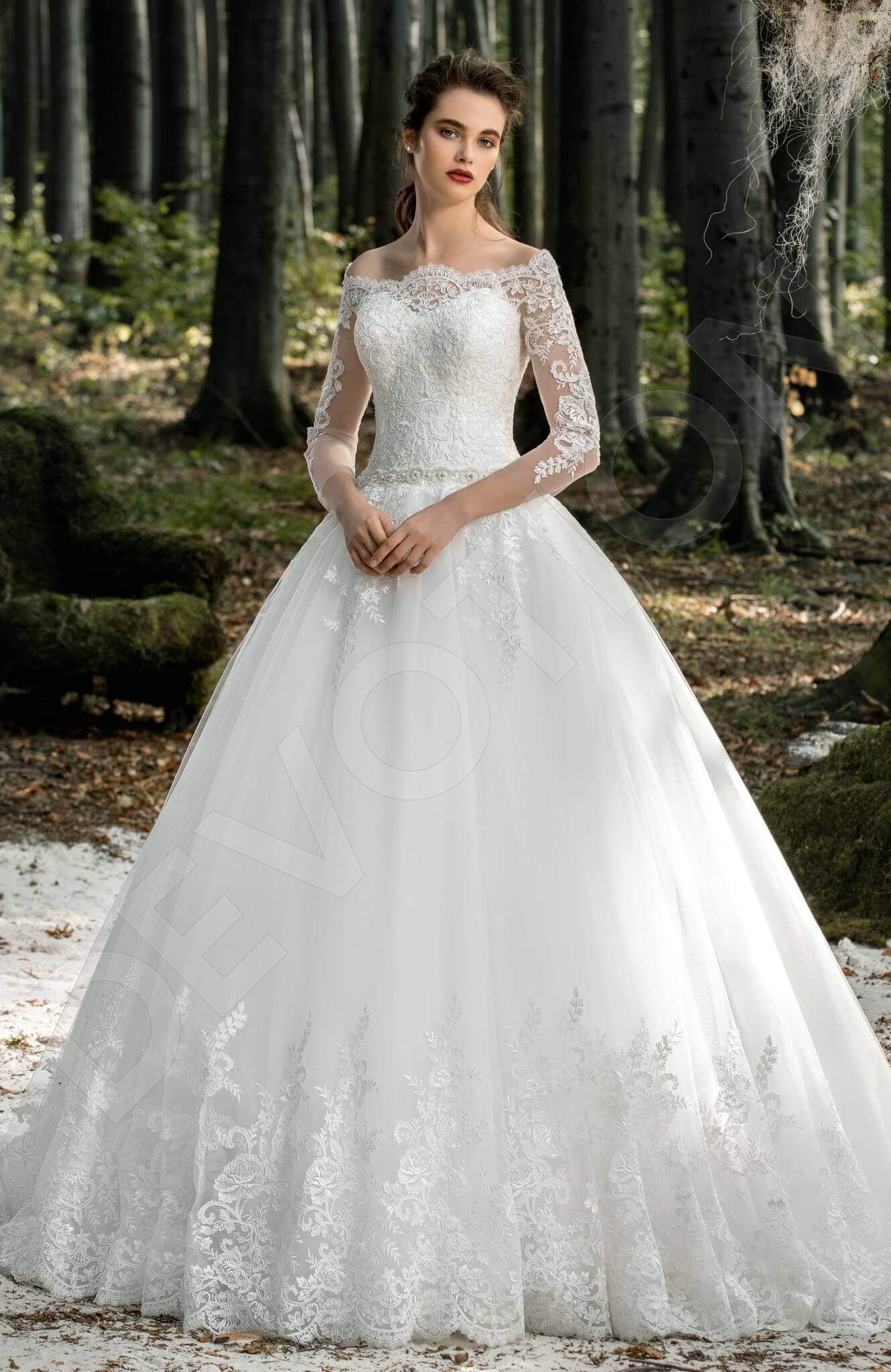 Jezebelle Princess/Ball Gown Off-shoulder/Drop shoulders Milk Wedding dress