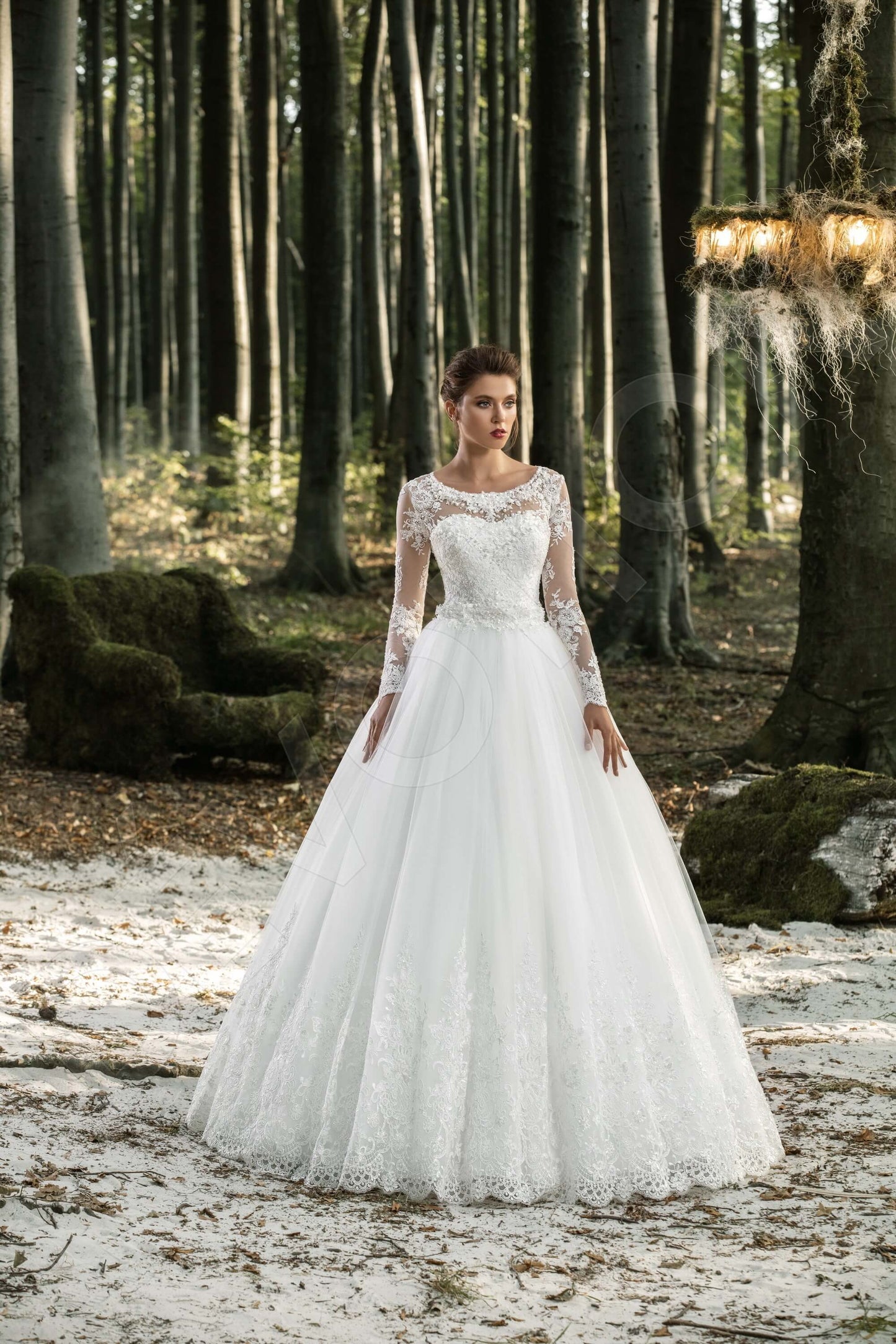 Octavia Open back Princess/Ball Gown Long sleeve Wedding Dress 2
