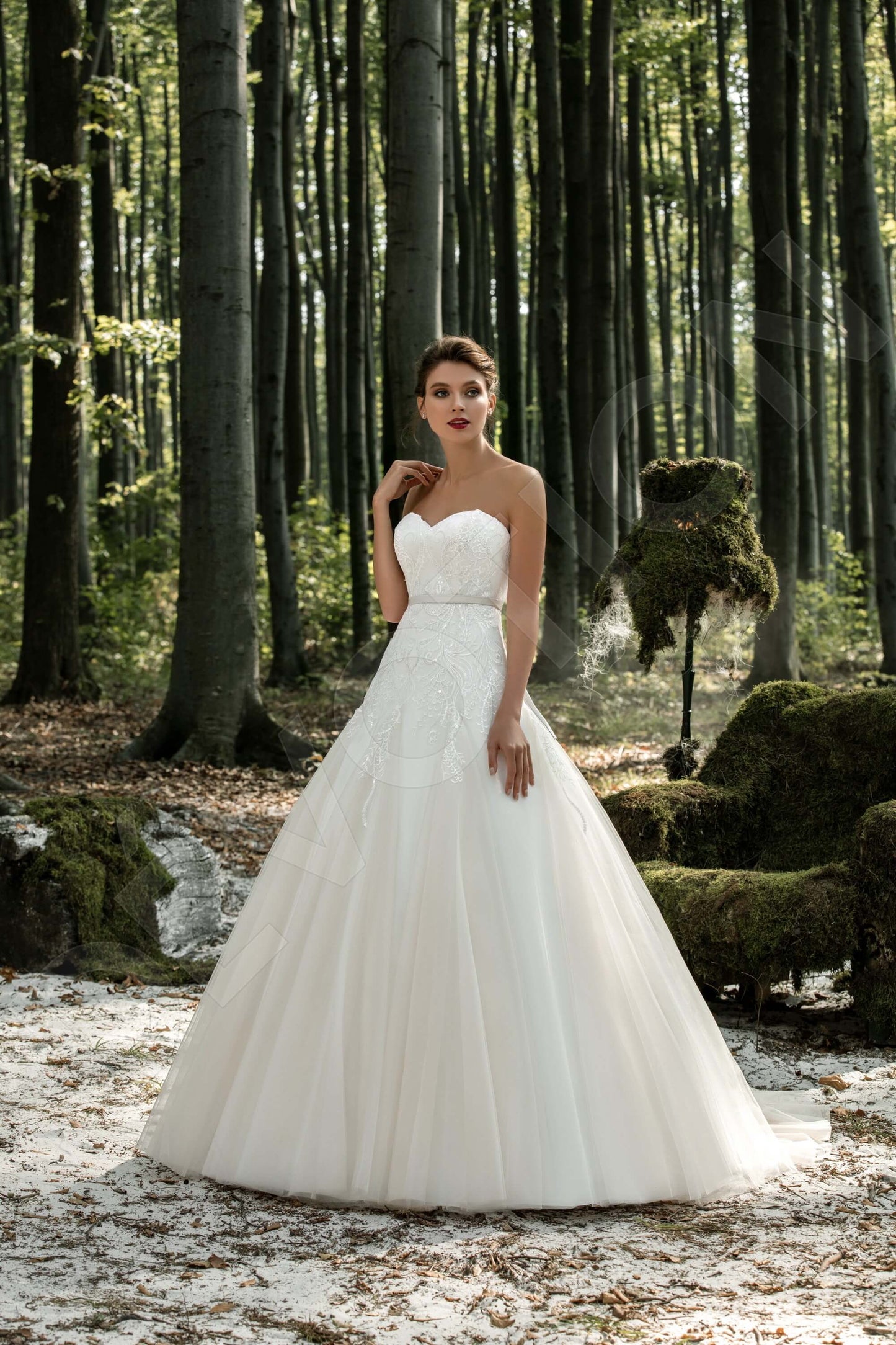 Jessamine Open back A-line Strapless Wedding Dress 2