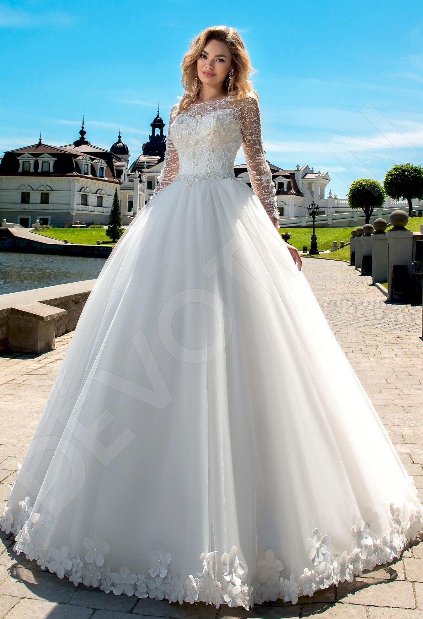 Ginger Open back Princess/Ball Gown Long sleeve Wedding Dress Front