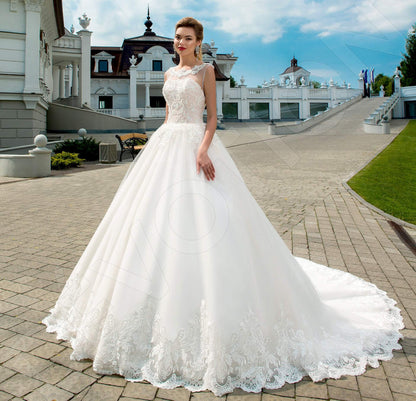 Perlita Full back Princess/Ball Gown Sleeveless Wedding Dress 7