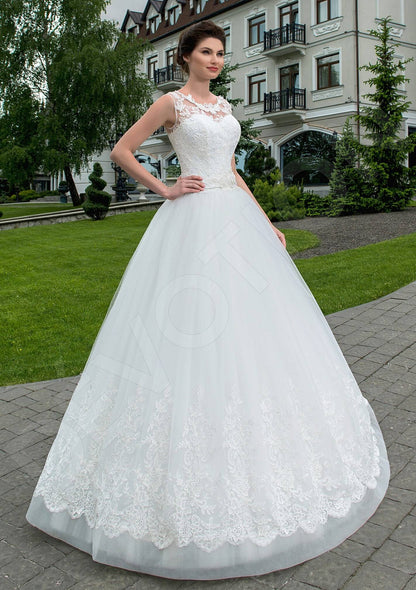 Venecie Open back Princess/Ball Gown Sleeveless Wedding Dress Front
