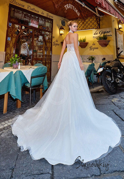 Augustina Open back A-line Sleeveless Wedding Dress 2