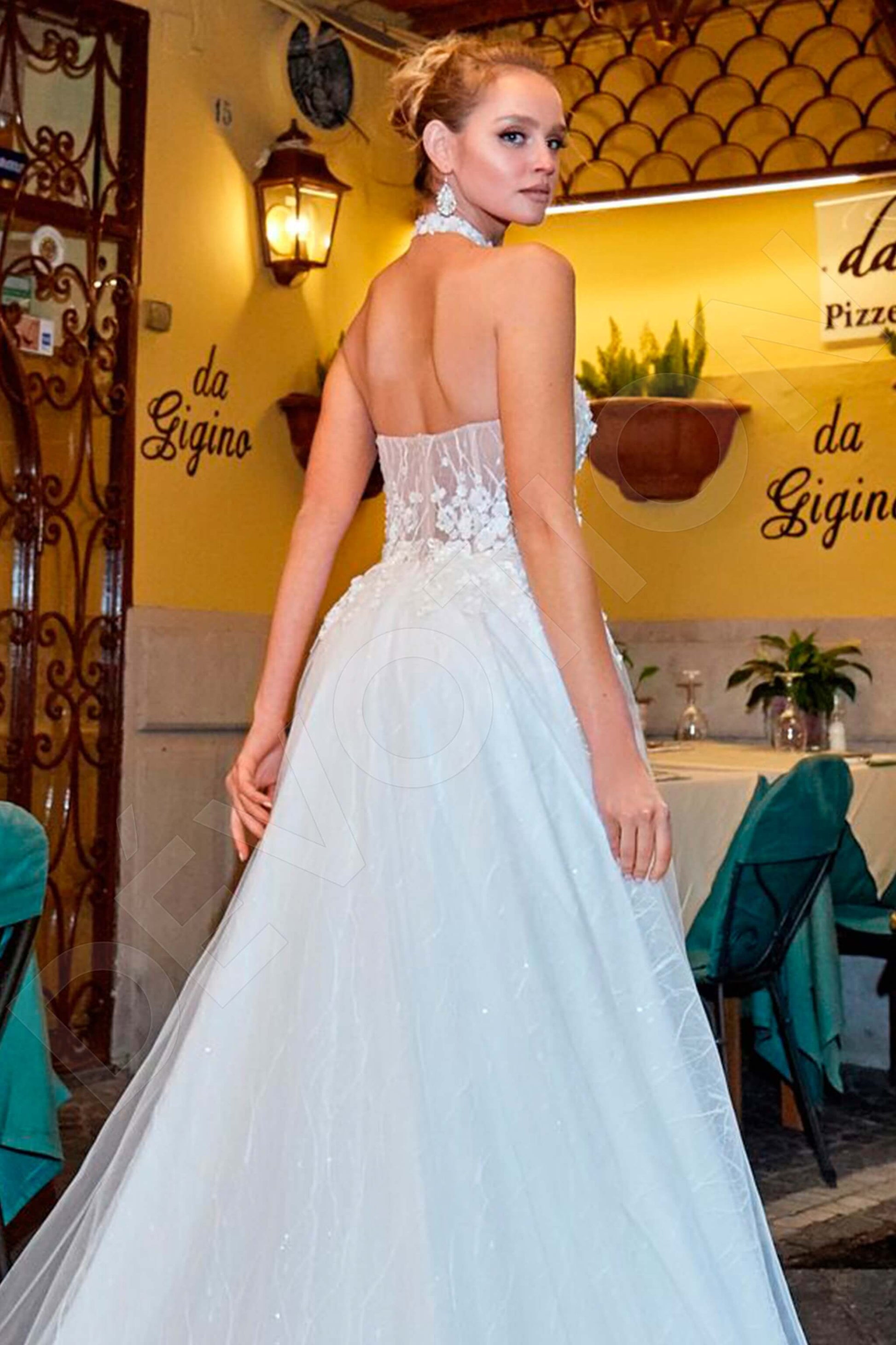 Augustina A-line Halter Ivory Wedding dress