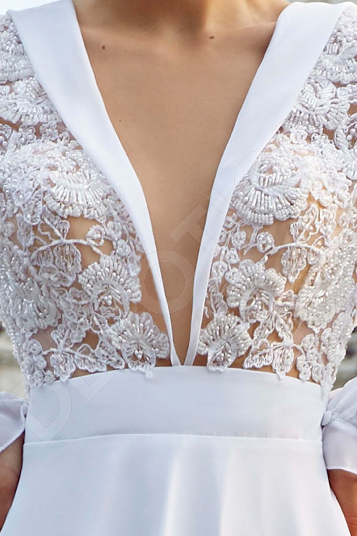 Heltana Open back A-line Long sleeve Wedding Dress 4