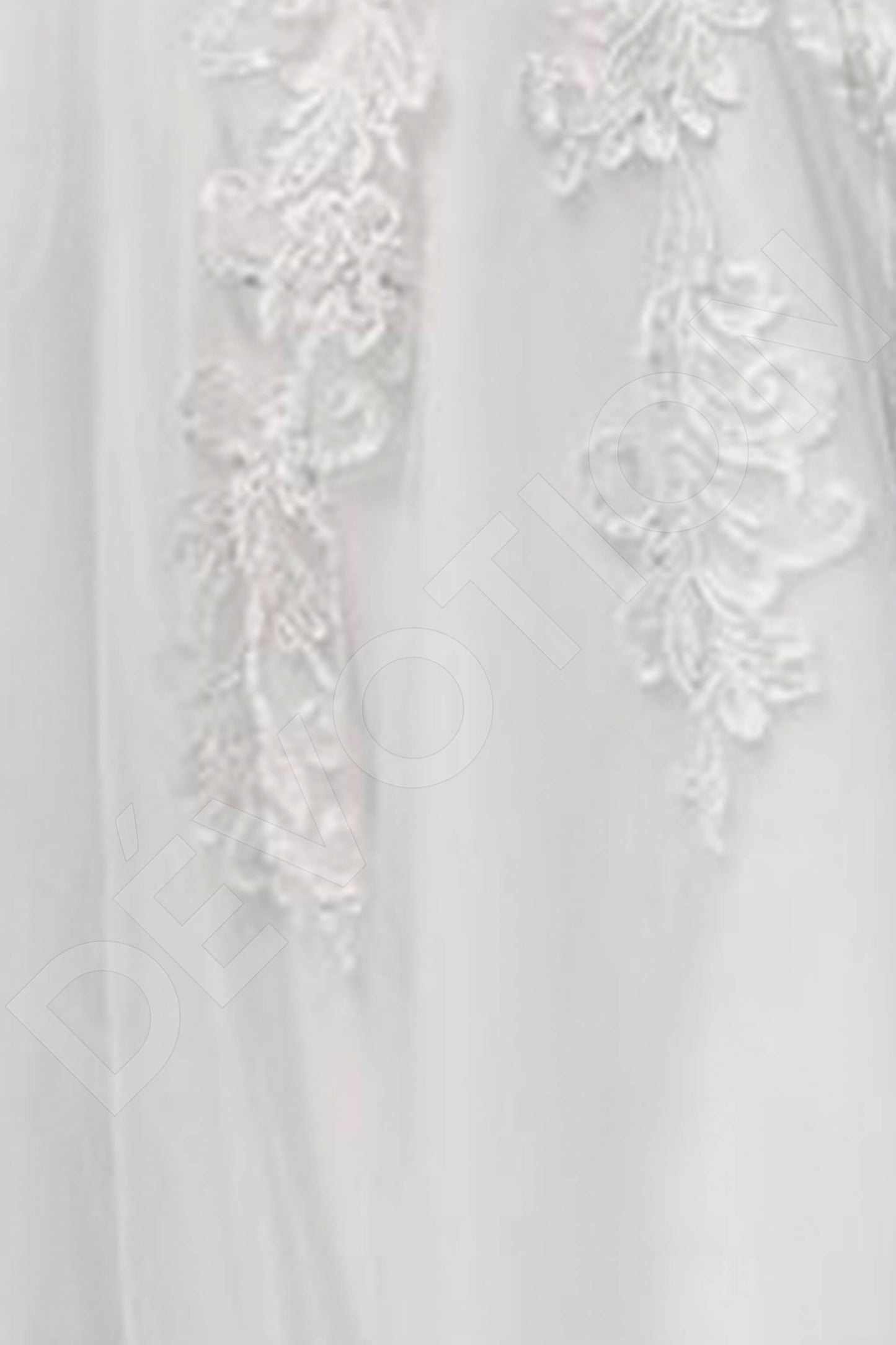 Madlen Open back A-line Short/ Cap sleeve Wedding Dress 4