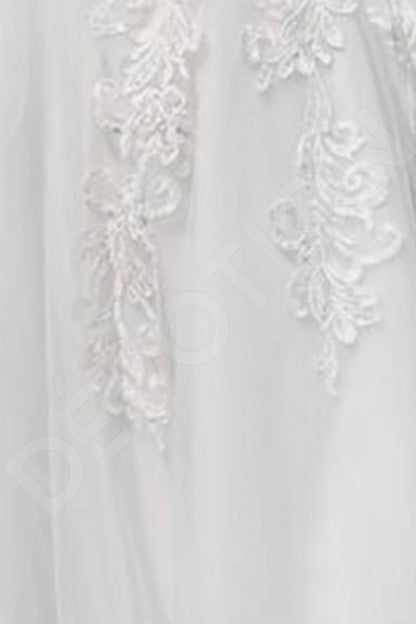 Madlen Open back A-line Short/ Cap sleeve Wedding Dress 4
