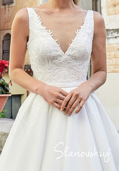 Payson Open back A-line Sleeveless Wedding Dress 3