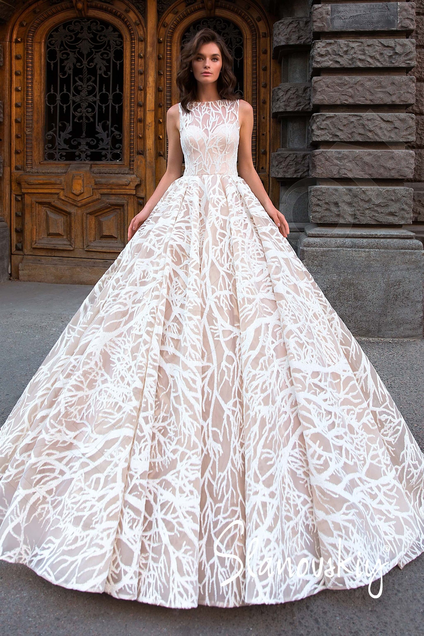 Lucia Full back Princess/Ball Gown Sleeveless Wedding Dress Front