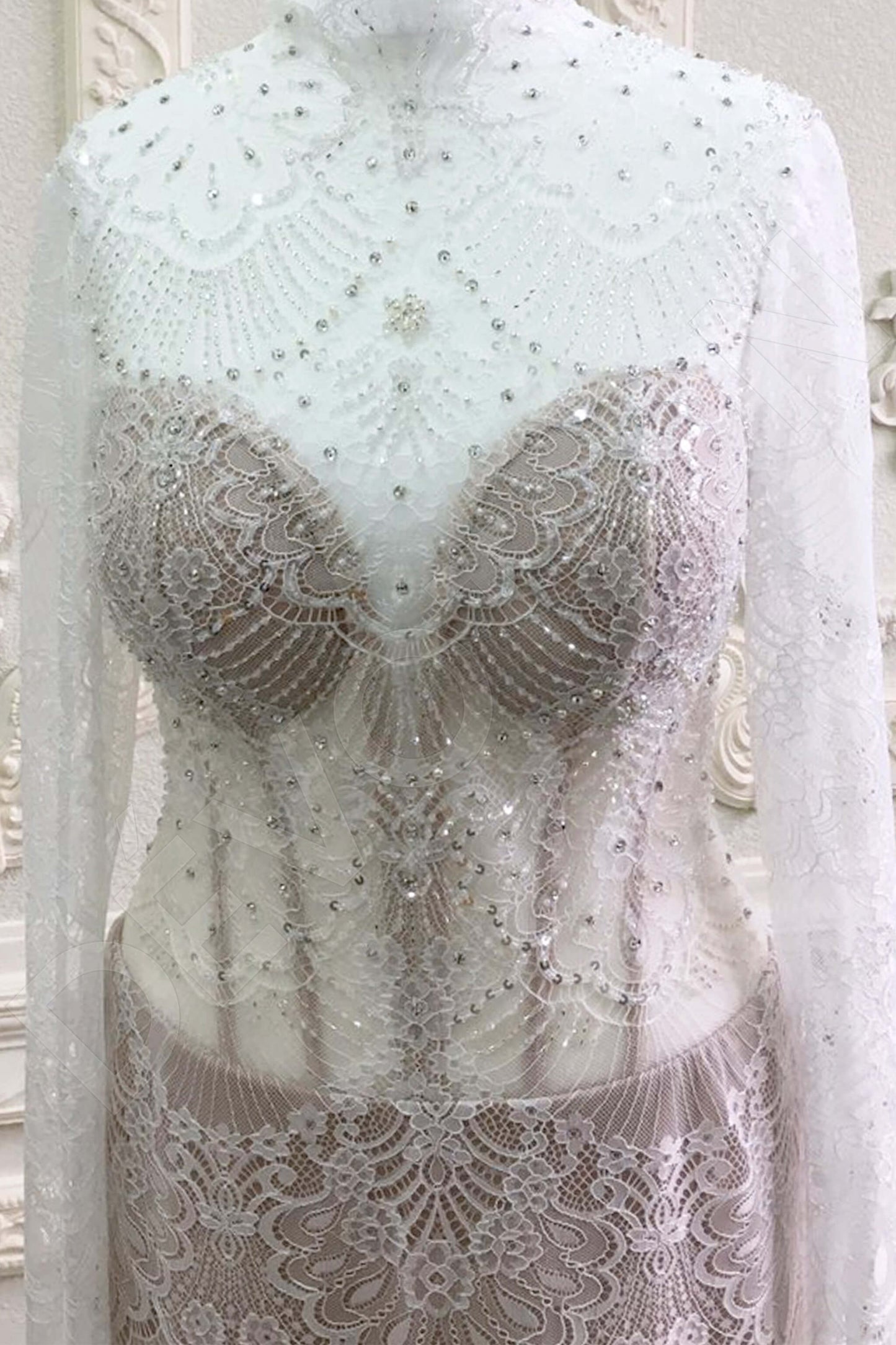 Safolla Full back A-line Long sleeve Wedding Dress 7