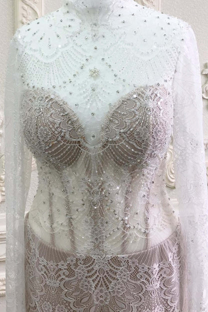 Safolla Full back A-line Long sleeve Wedding Dress 7