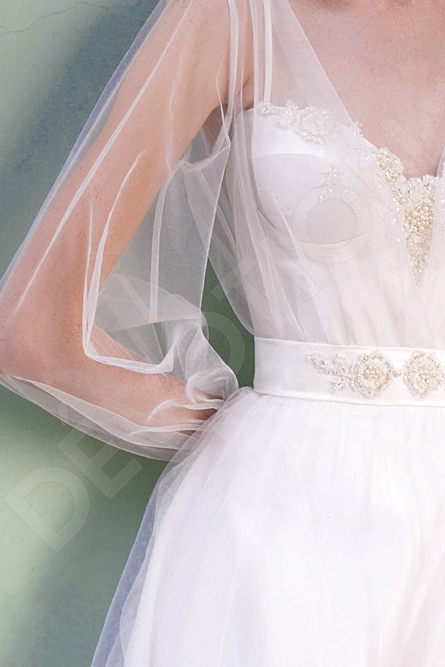 Ricoletta Open back A-line Long sleeve Wedding Dress 7