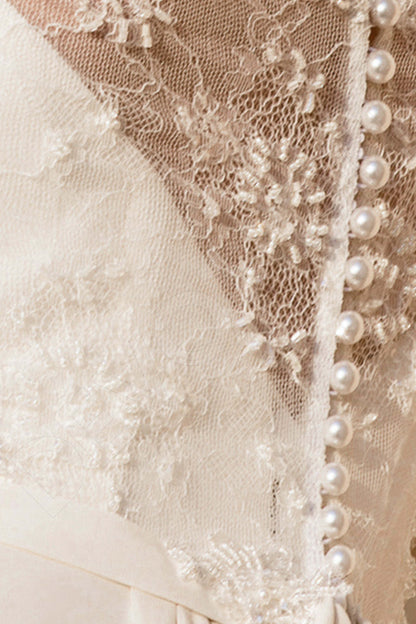 Miltia Open back A-line Long sleeve Wedding Dress 6