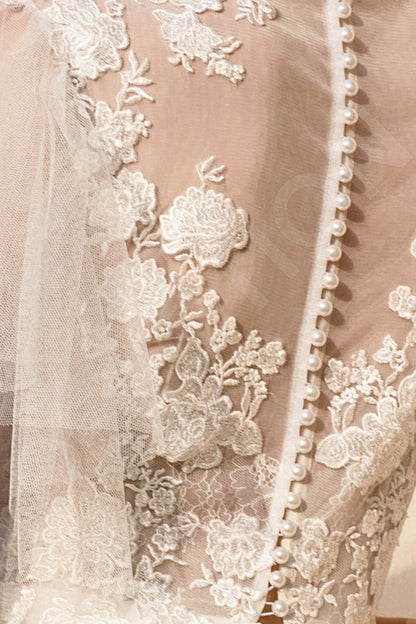 Teonilla Lace up back Princess/Ball Gown Short/ Cap sleeve Wedding Dress 7