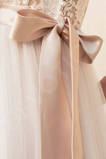 Helani Full back A-line Long sleeve Wedding Dress 5