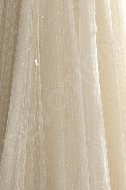 Olympia Illusion back A-line Sleeveless Wedding Dress 7