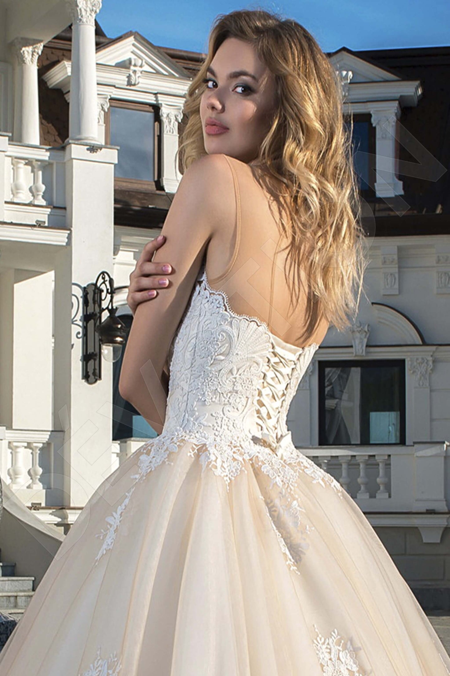 Giovanna Open back Princess/Ball Gown Sleeveless Wedding Dress 4