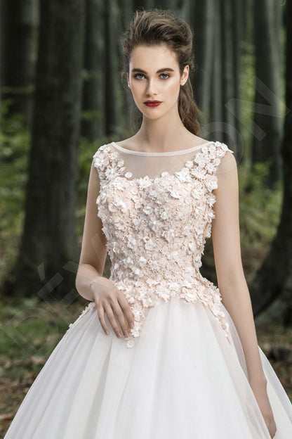 Ambrosia Illusion back Princess/Ball Gown Sleeveless Wedding Dress 2