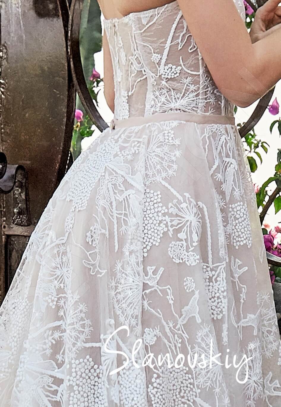 Agneta Open back A-line Strapless Wedding Dress 6