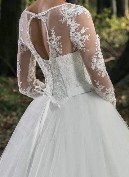 Octavia Open back Princess/Ball Gown Long sleeve Wedding Dress 5