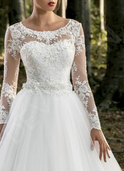 Octavia Open back Princess/Ball Gown Long sleeve Wedding Dress 6