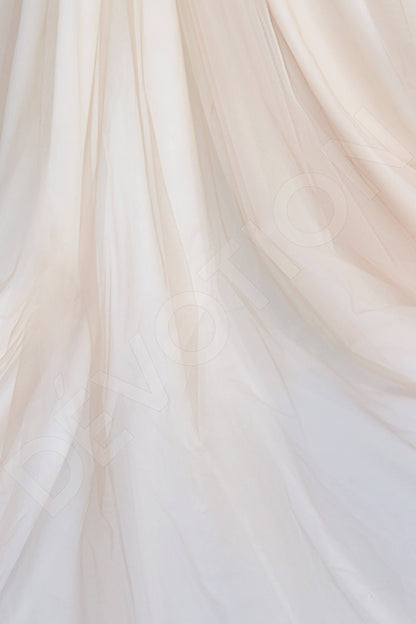 Farona Illusion back A-line Sleeveless Wedding Dress 7