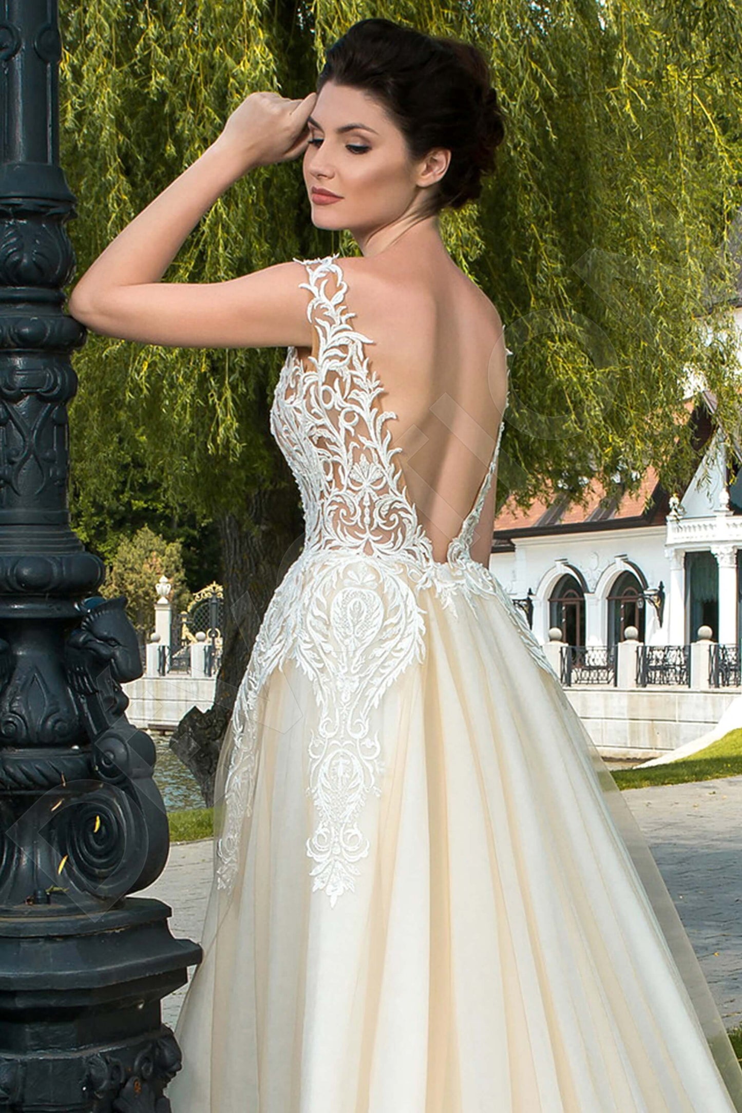 Floriena Open back A-line Sleeveless Wedding Dress 5