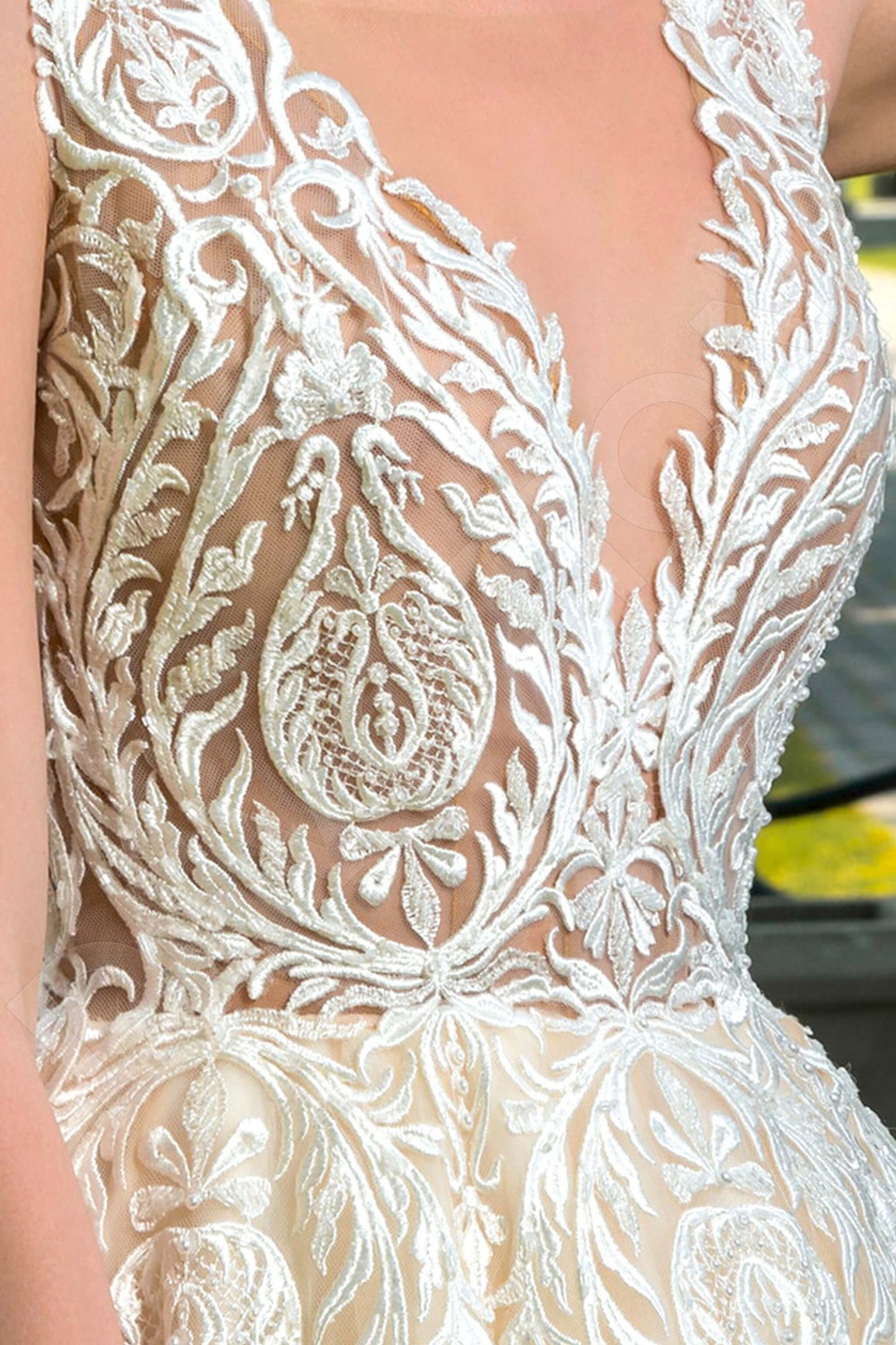 Floriena Open back A-line Sleeveless Wedding Dress 6