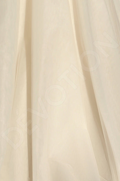 Helinda Open back A-line Short/ Cap sleeve Wedding Dress 7