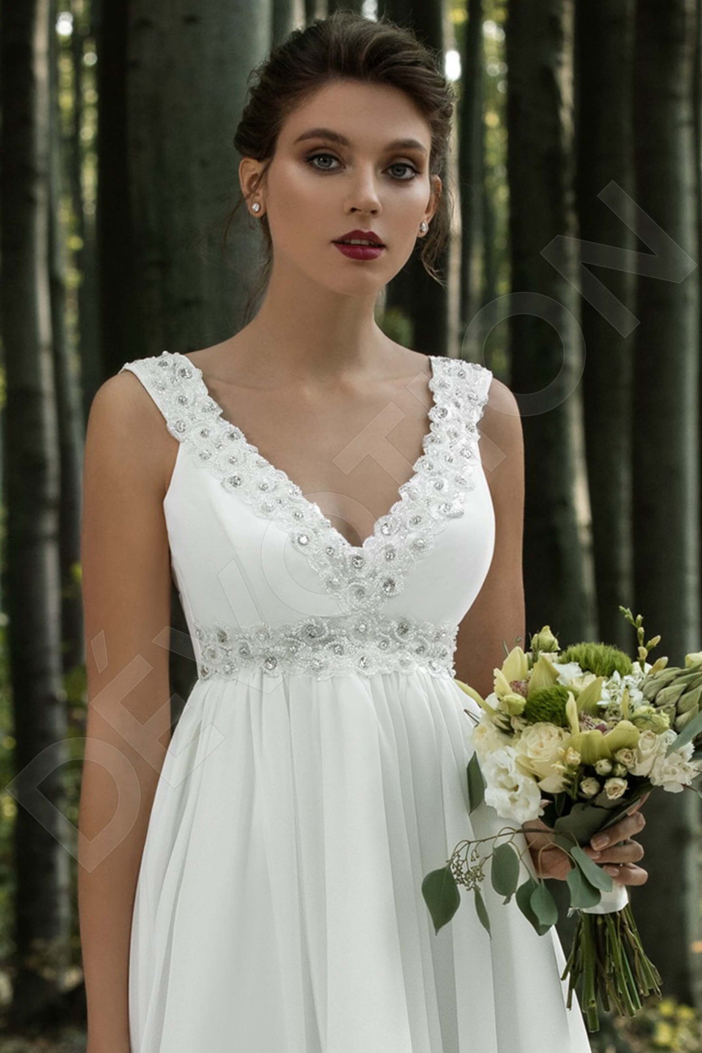 Camea Open back A-line Sleeveless Wedding Dress 2