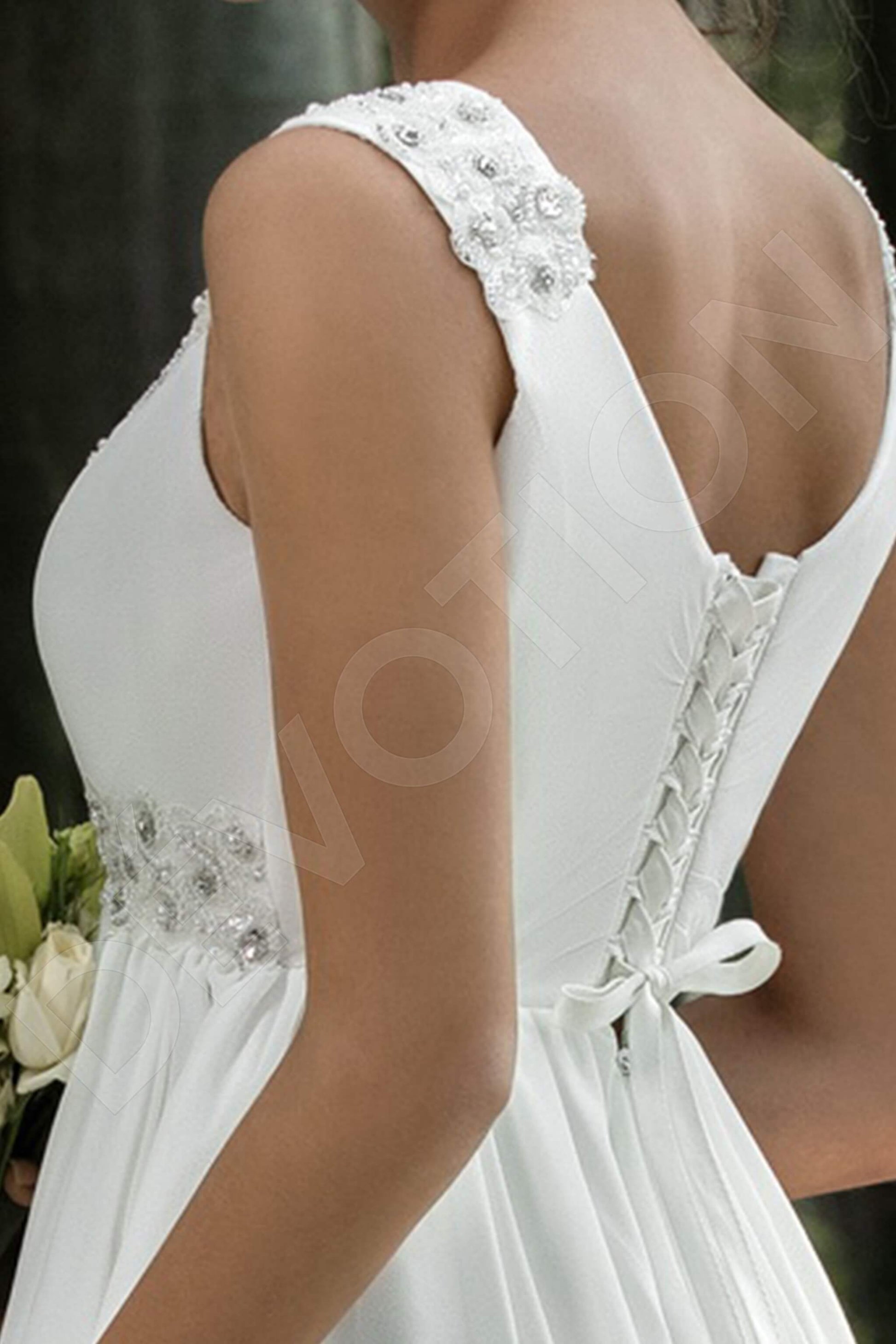Camea A-line V-neck Milk Wedding dress