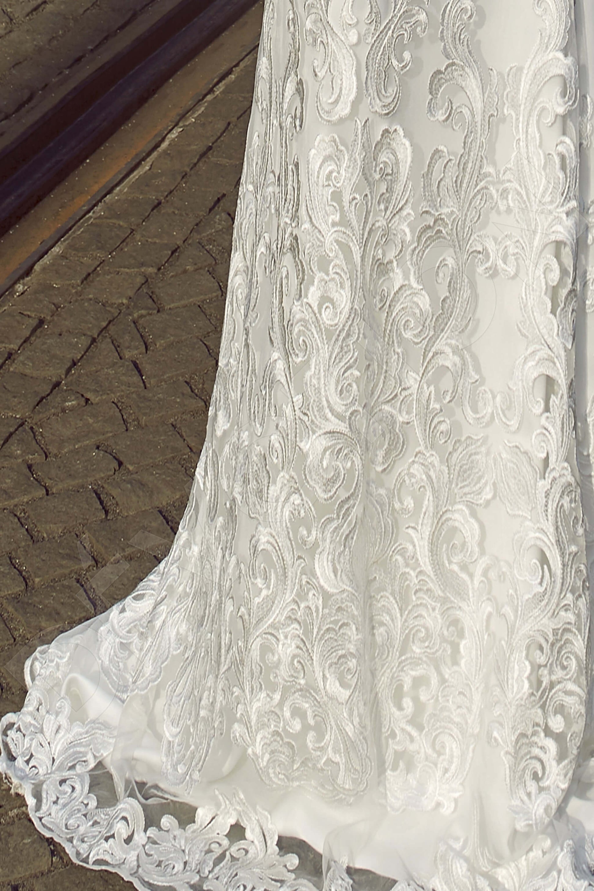 Lurdes Trumpet/Mermaid Illusion White Wedding dress