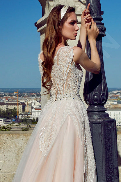 Oletta Open back A-line Sleeveless Wedding Dress 4