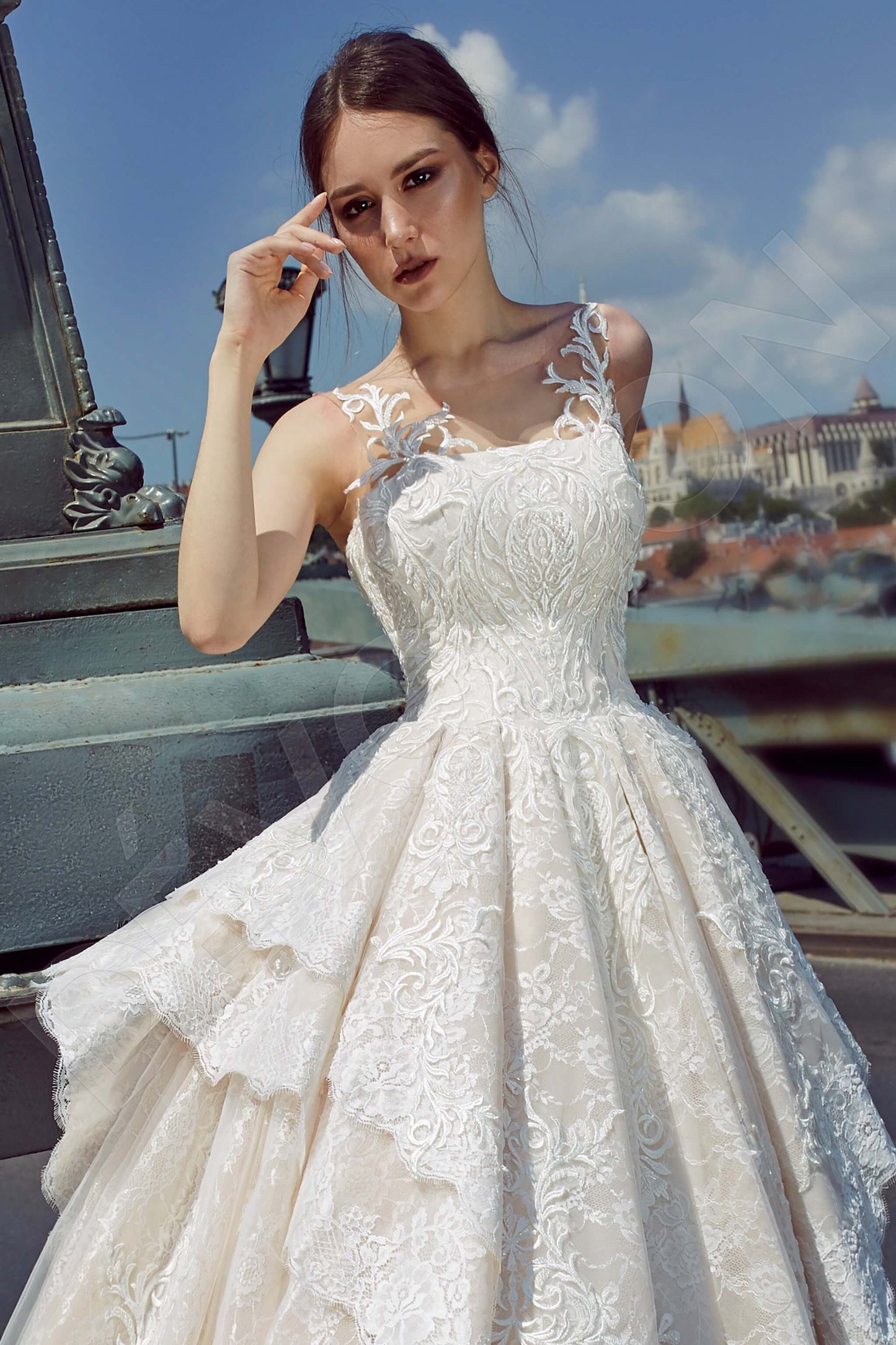 Filana Open back Princess/Ball Gown Sleeveless Wedding Dress 3