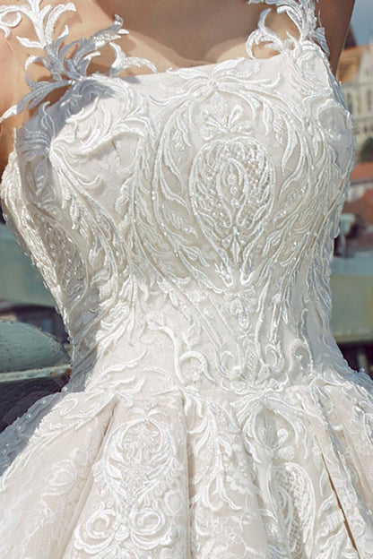 Filana Open back Princess/Ball Gown Sleeveless Wedding Dress 5