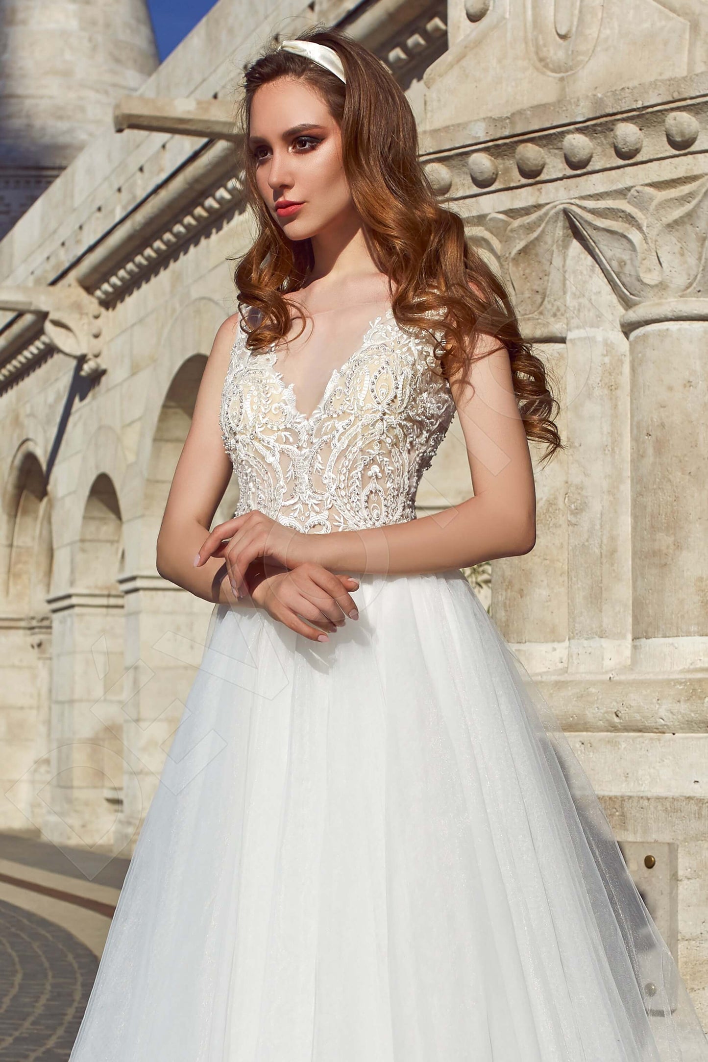 Sevilia Open back A-line Sleeveless Wedding Dress 3
