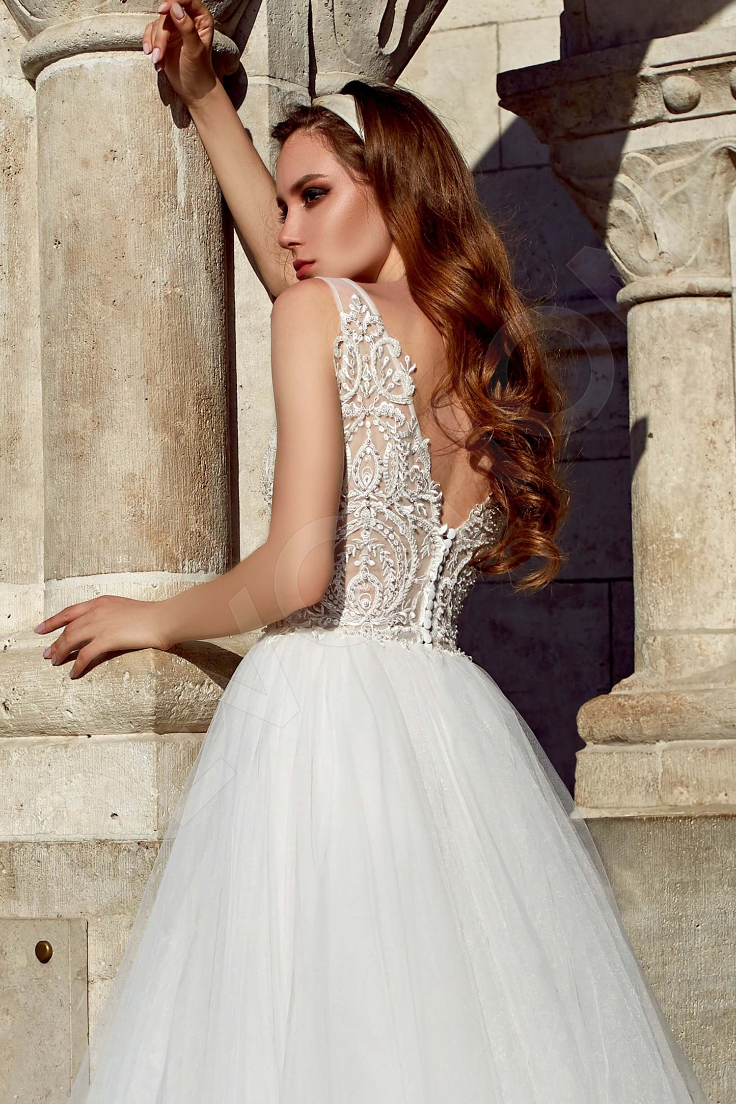 Sevilia Open back A-line Sleeveless Wedding Dress 4