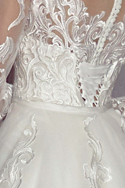 Ortella Full back A-line Long sleeve Wedding Dress 5