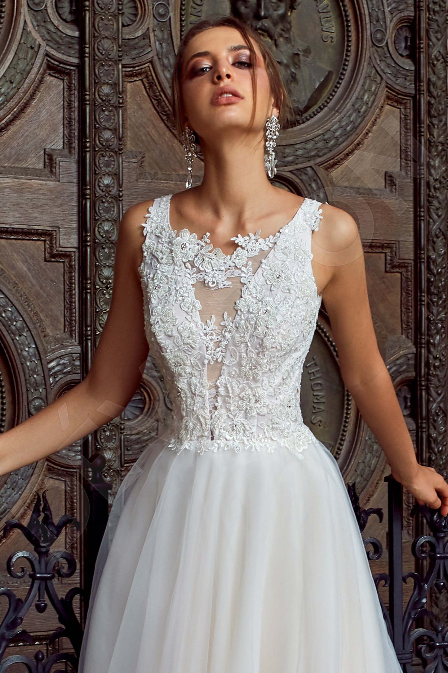 Gelaria Open back A-line Sleeveless Wedding Dress 2
