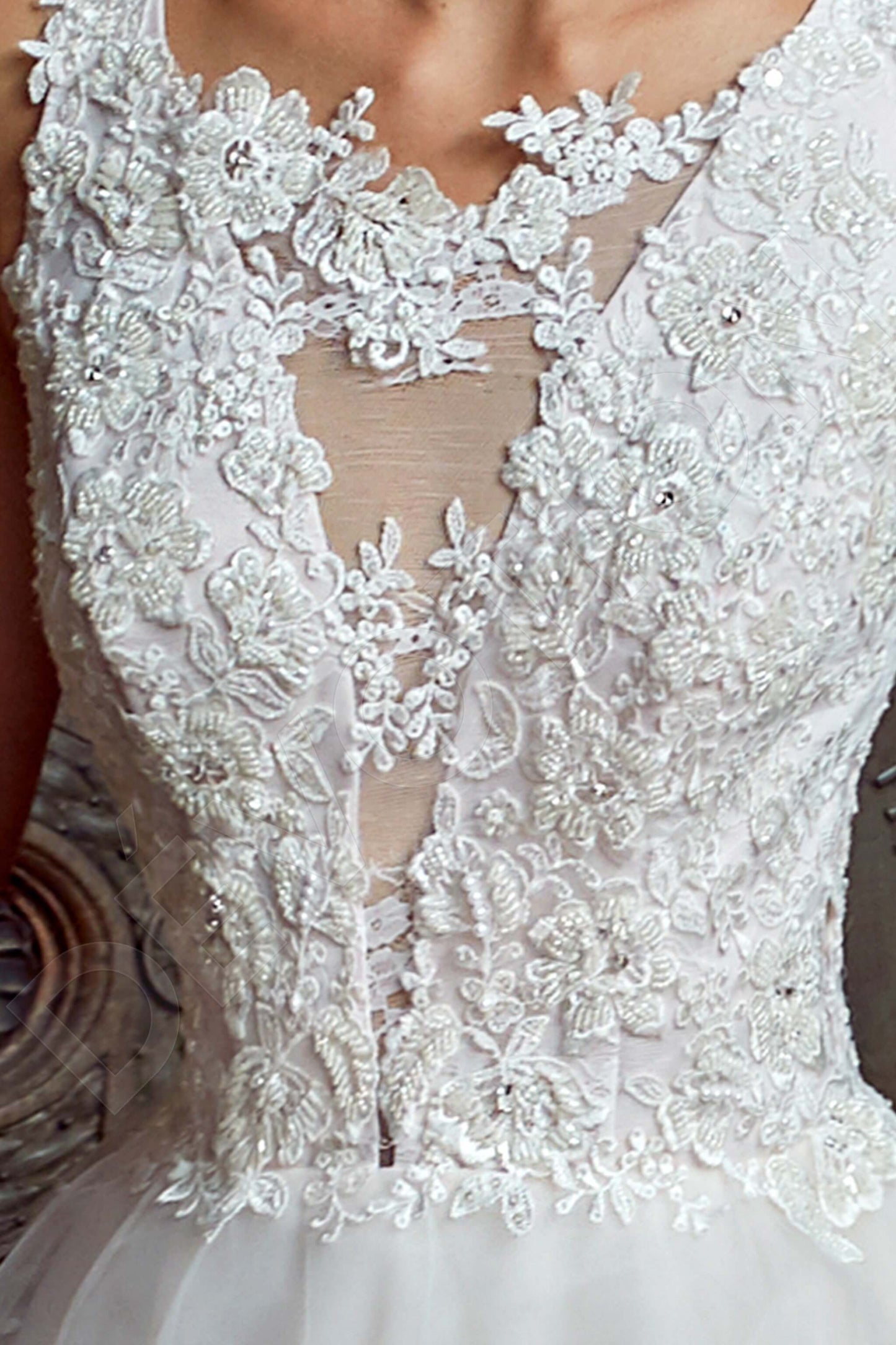 Gelaria Open back A-line Sleeveless Wedding Dress 4