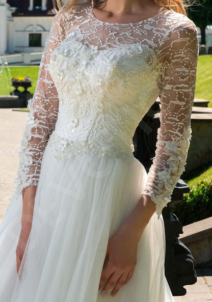 Ginger Open back Princess/Ball Gown Long sleeve Wedding Dress 6