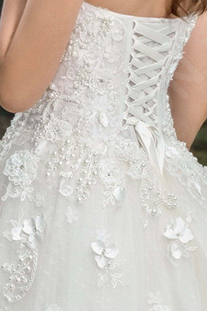 Rosaleen Open back A-line Strapless Wedding Dress 5