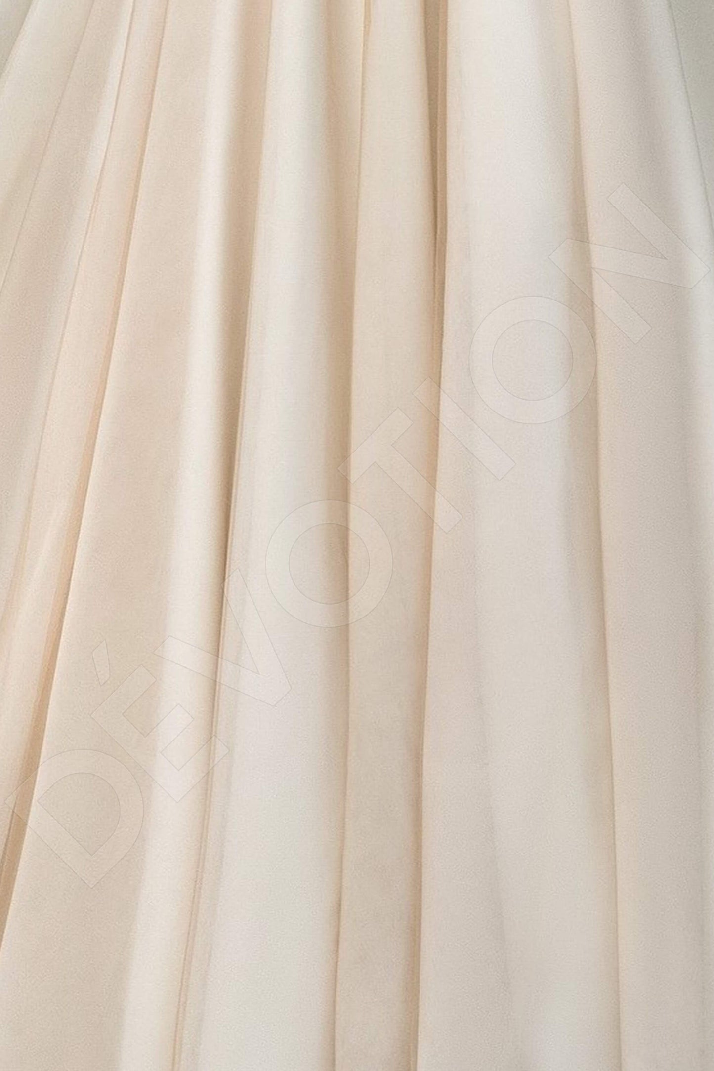 Sidra Illusion back A-line Short/ Cap sleeve Wedding Dress 7