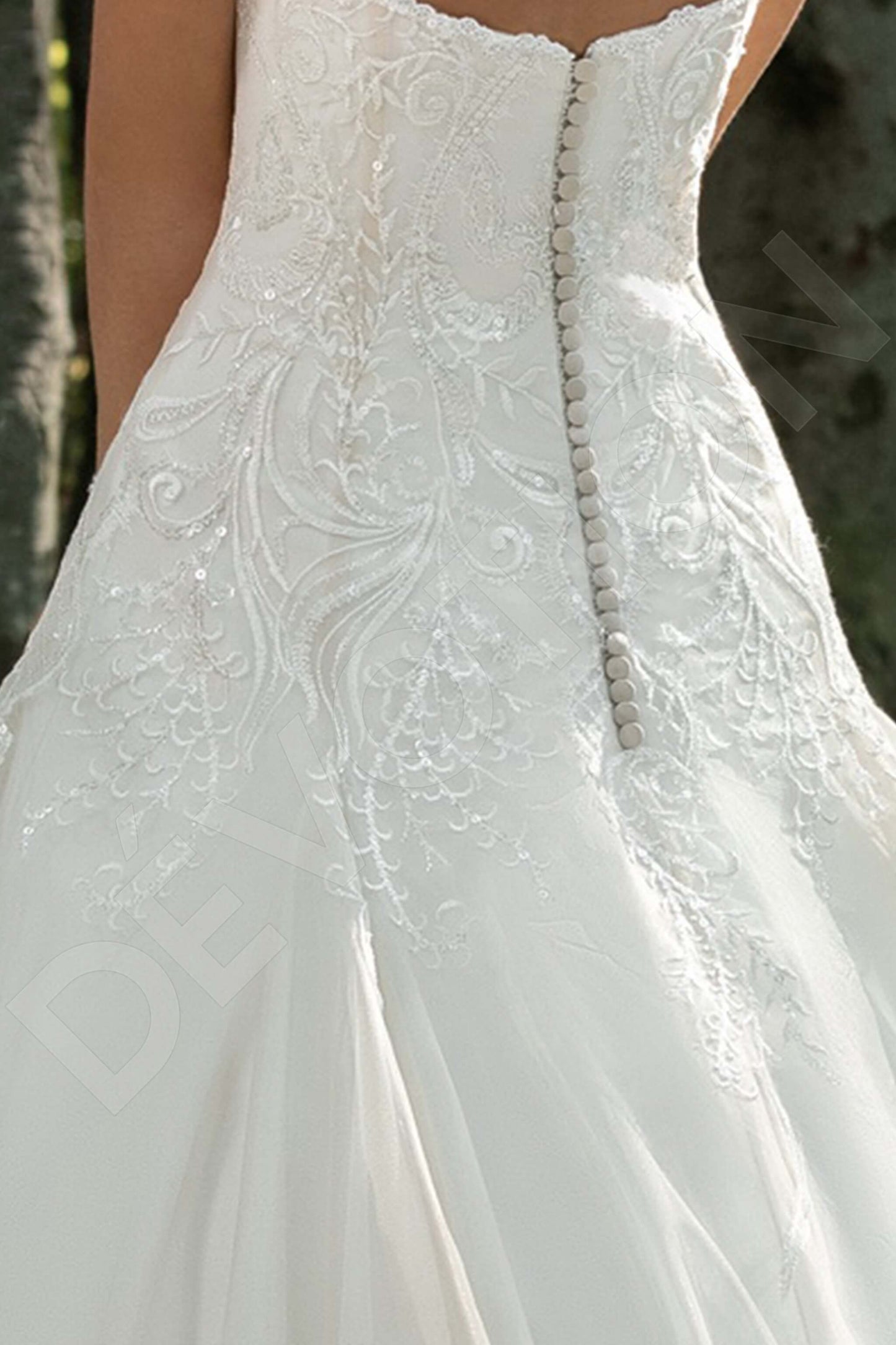 Jessamine Open back A-line Strapless Wedding Dress 6
