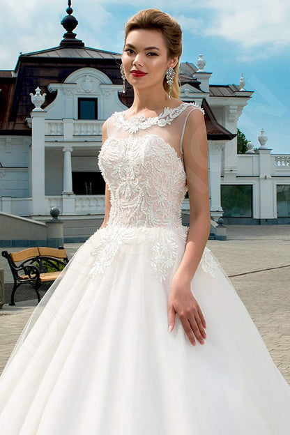 Perlita Full back Princess/Ball Gown Sleeveless Wedding Dress 3