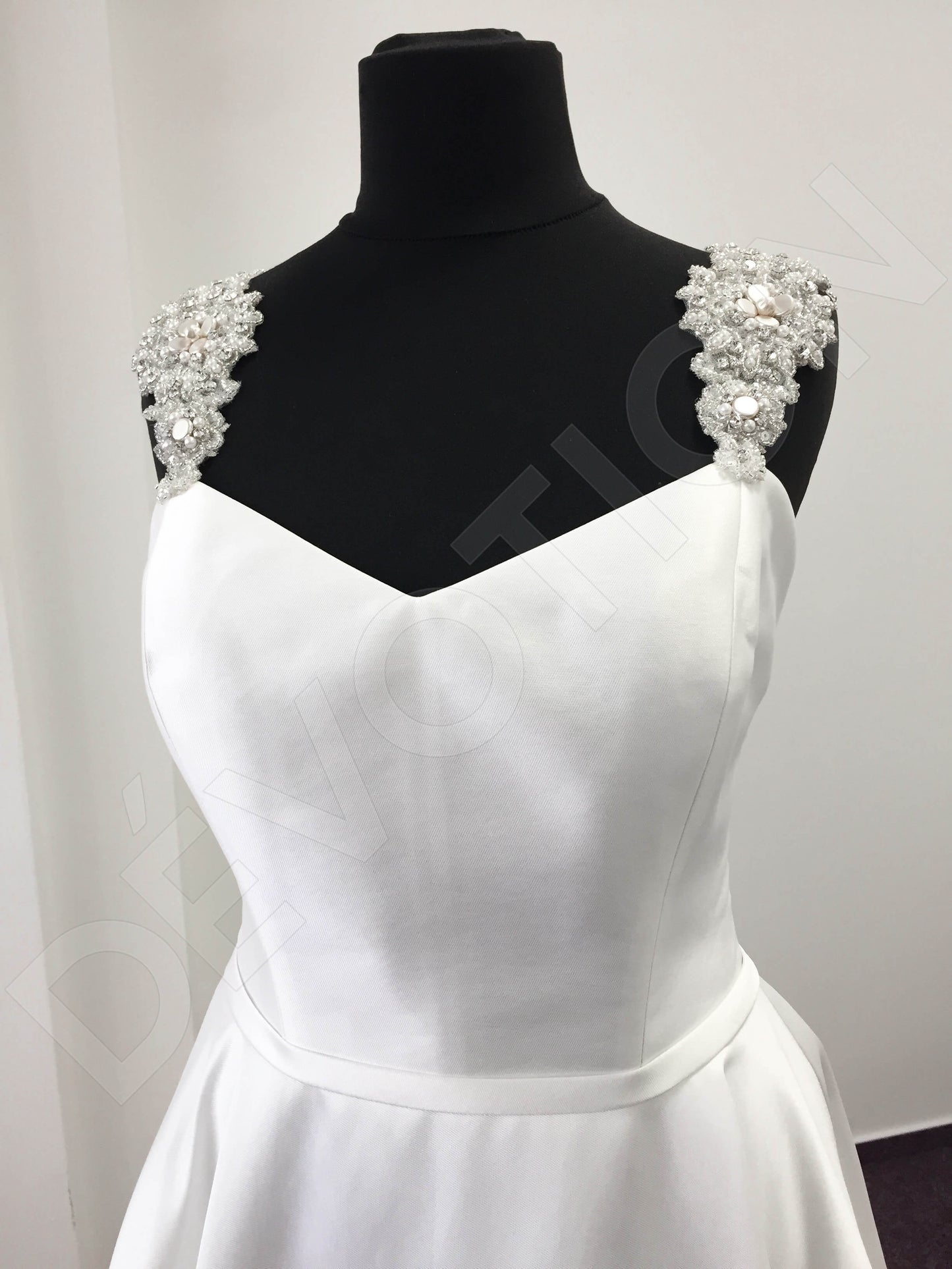 Charmina Open back A-line Straps Wedding Dress 8