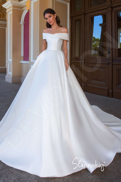 Nemira Open back Princess/Ball Gown Sleeveless Wedding Dress Front