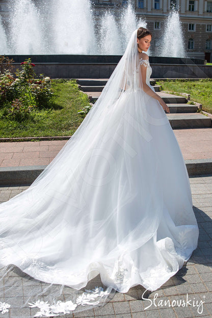 Manuela Full back Princess/Ball Gown Short/ Cap sleeve Wedding Dress 3